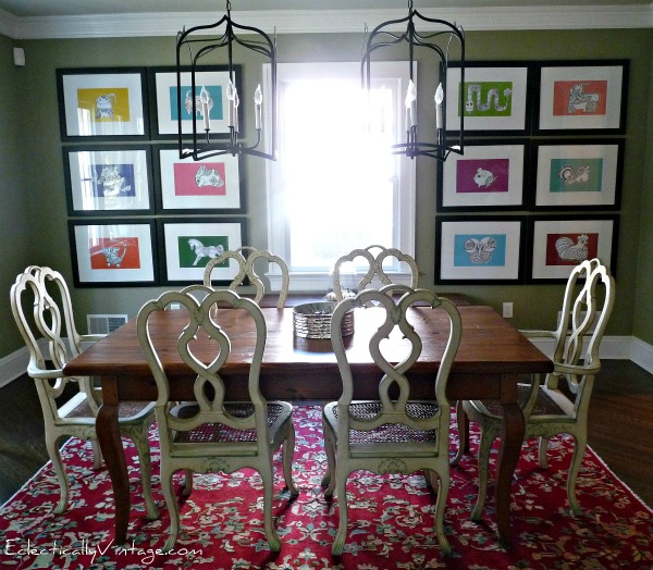 Dining Room Tour – Fun Art & Five Vintage Collections!