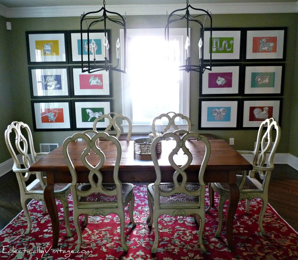 Dining Room Tour – Fun Art & Five Vintage Collections!