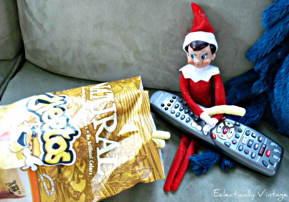 18 Hysterical Elf on the Shelf ideas! #elfontheshelf kellyelko.com This Elf on the Shelf is binge watching Netflix!