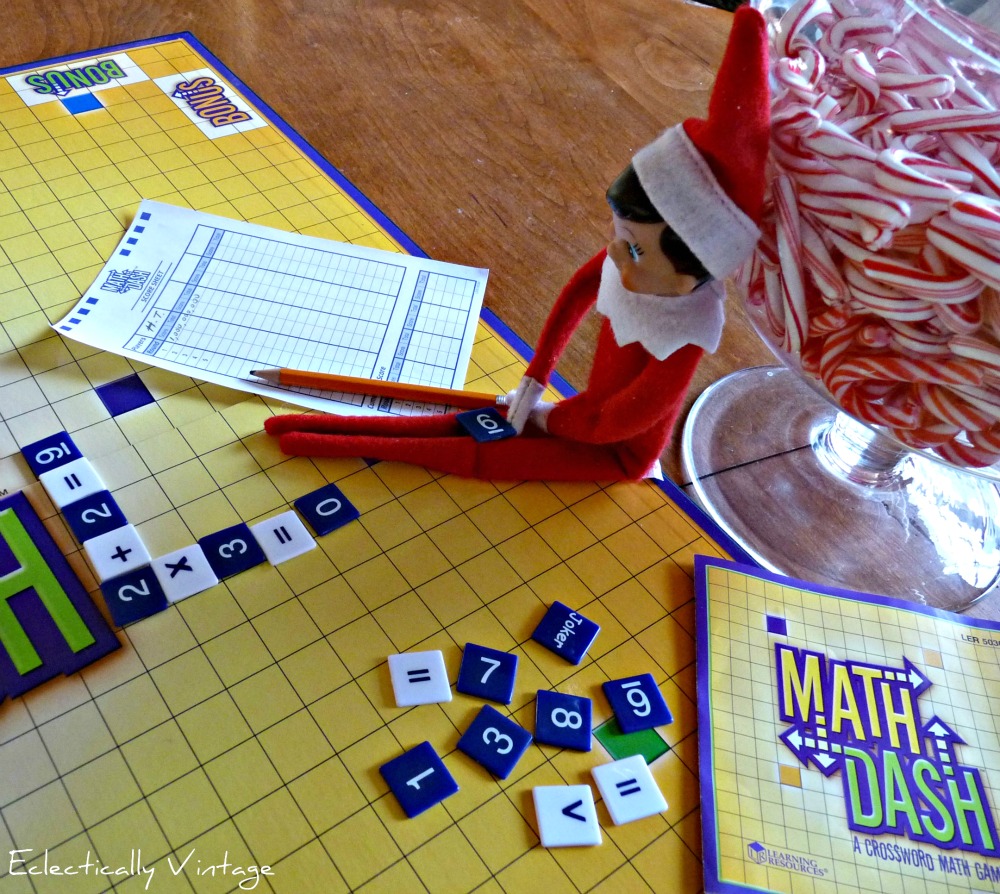 18 Hysterical Elf on the Shelf ideas! #elfontheshelf kellyelko.com - this Elf on the Shelf enjoys board games 