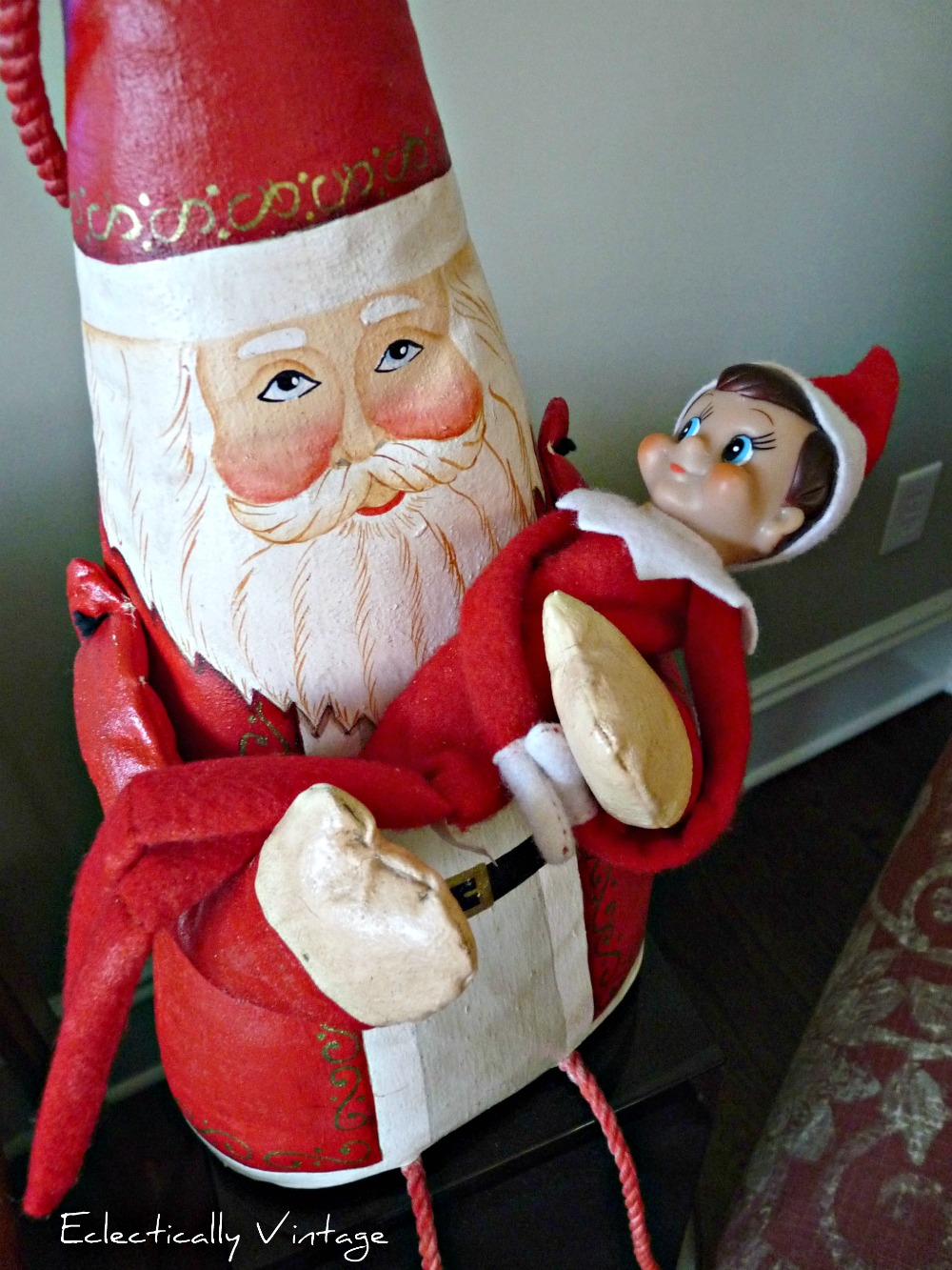 18 Hysterical Elf on the Shelf ideas! #elfontheshelf kellyelko.com This little Elf on the Shelf misses Santa Claus!