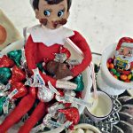 Unique Elf on the Shelf Ideas- Sugar Overload #elfontheshelf kellyelko.com