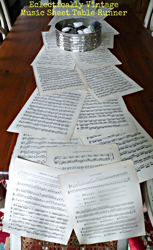 It’s a Cinch – Vintage Music Sheet Table Runner