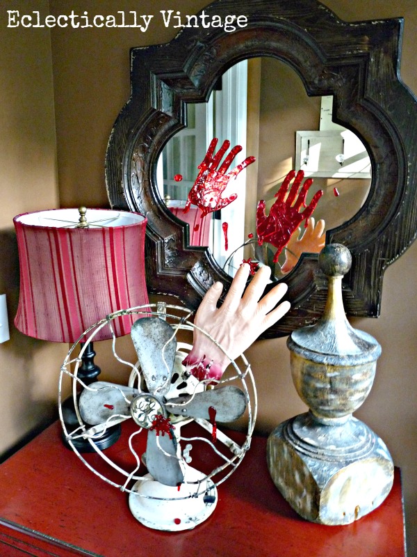 Gory Halloween Decoration Ideas Severed Hand at Eclectically Vintage