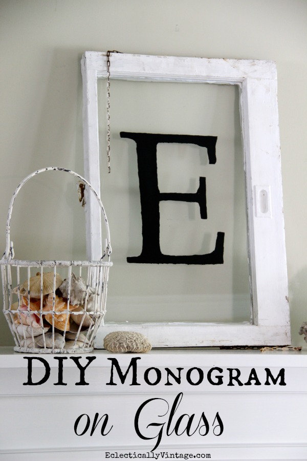 DIY Antique Monogrammed Window