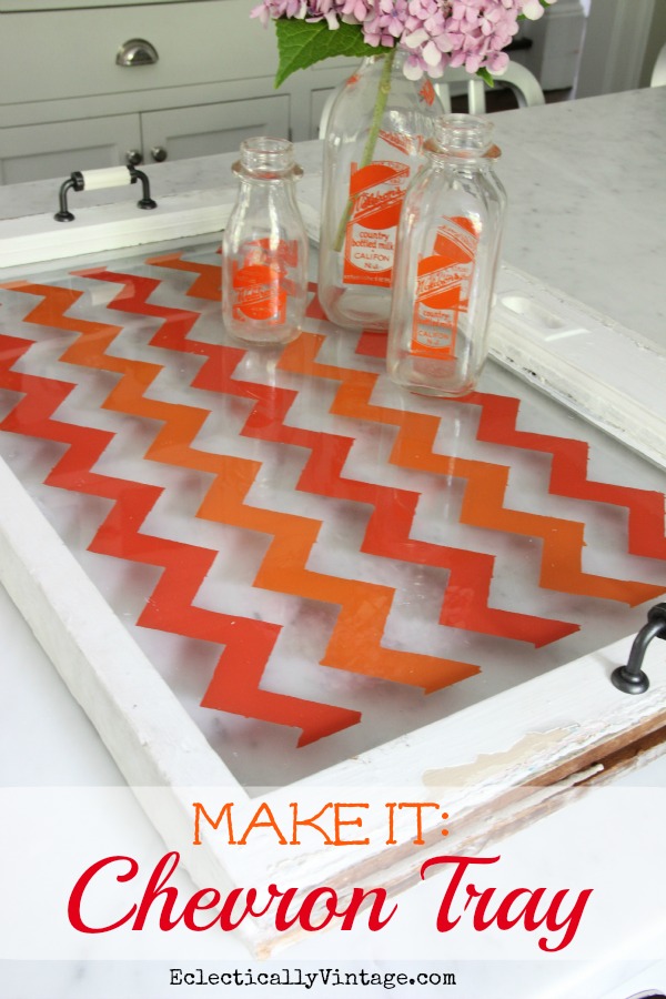 How to Paint Chevron the Easy Way – Antique Window Tray Tutorial