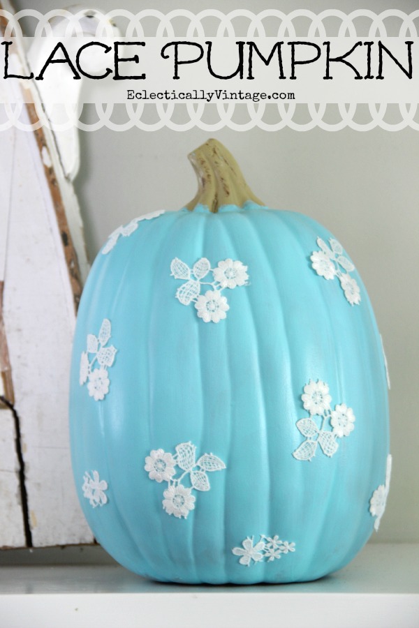 Make It:  Decoupage Lace Pumpkin