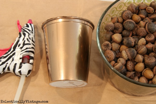 Acorn Craft Supplies - make an acorn vase! kellyelko.com