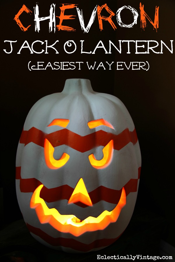 How to Make a Chevron Jack O’Lantern … the Easiest Way Ever!
