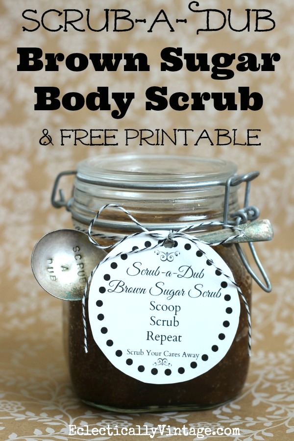 Make Brown Sugar Body Scrub with Free Printable Gift Tag (& My TV Debut)!