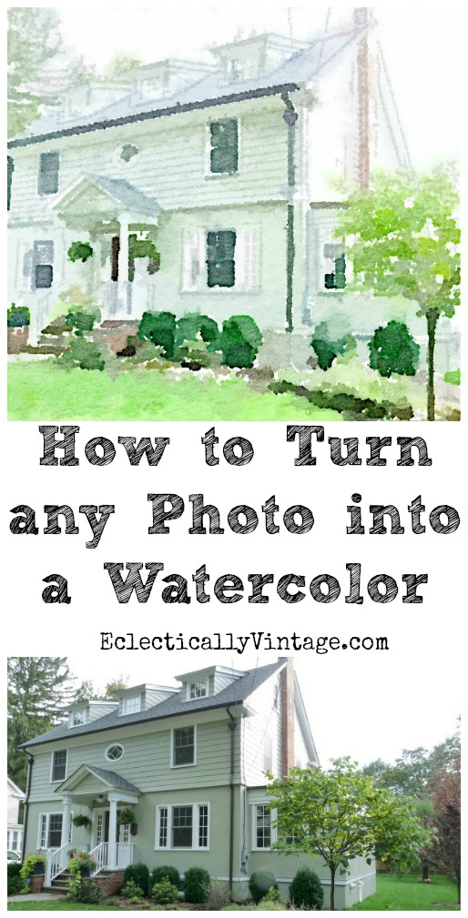 How to Turn any Photo into a Watercolor no art skills required! kellyelko.com #art #diycrafts #diyart #watercolor #apps #kellyelko