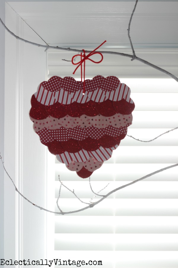 Make a fish scale Valentine heart kellyelko.com