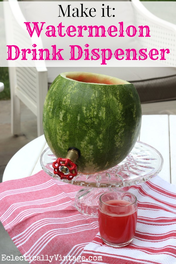 Watermelon Drink Dispenser with Cups - 5 Pc.