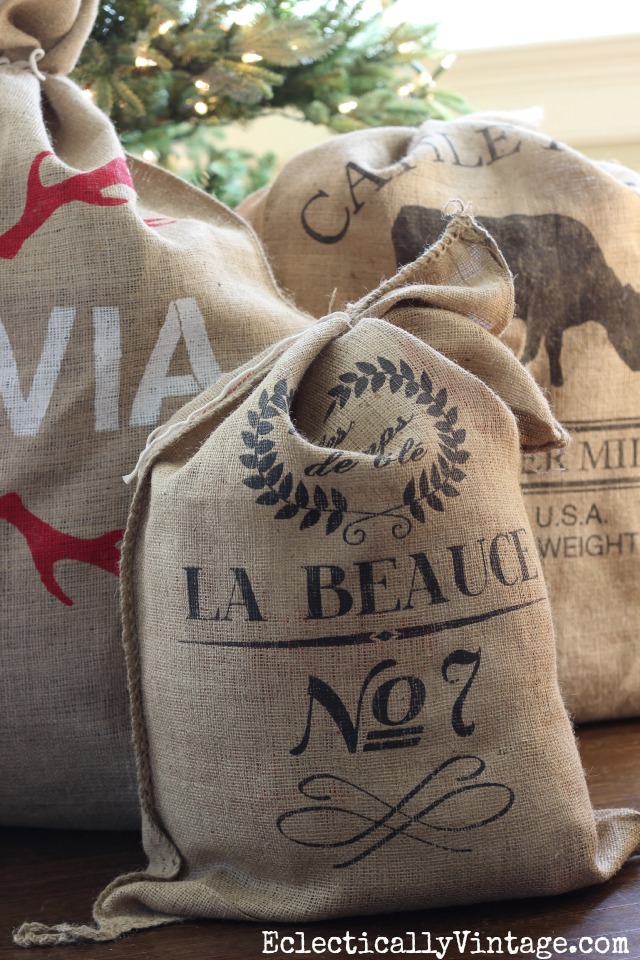 Make Personalized Grain Sacks kellyelko.com
