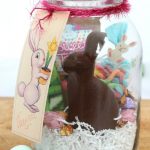 Easter in a Jar with FREE Bunny Gift Tag Printable kellyelko.com