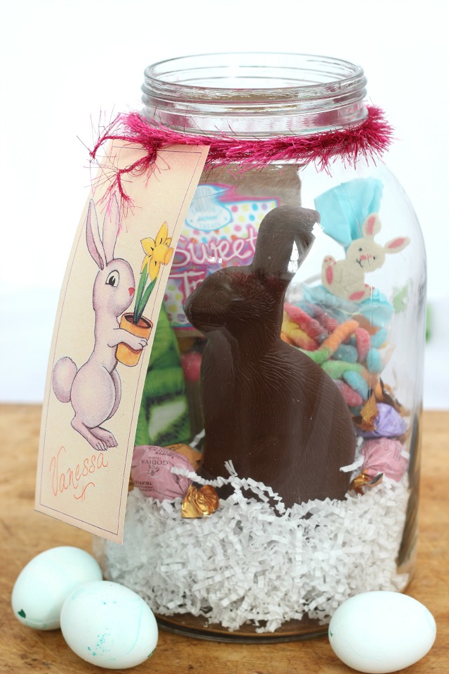 How to Make Easter Jars & FREE Bunny Gift Tags