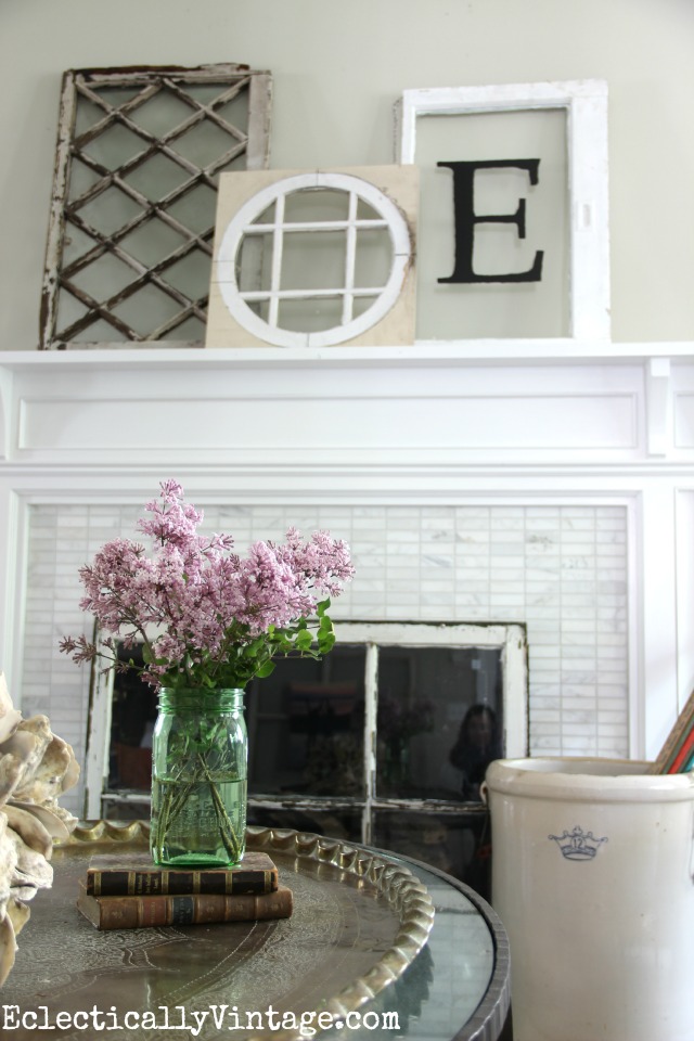 The Art of Propping – Antique Window Mantel