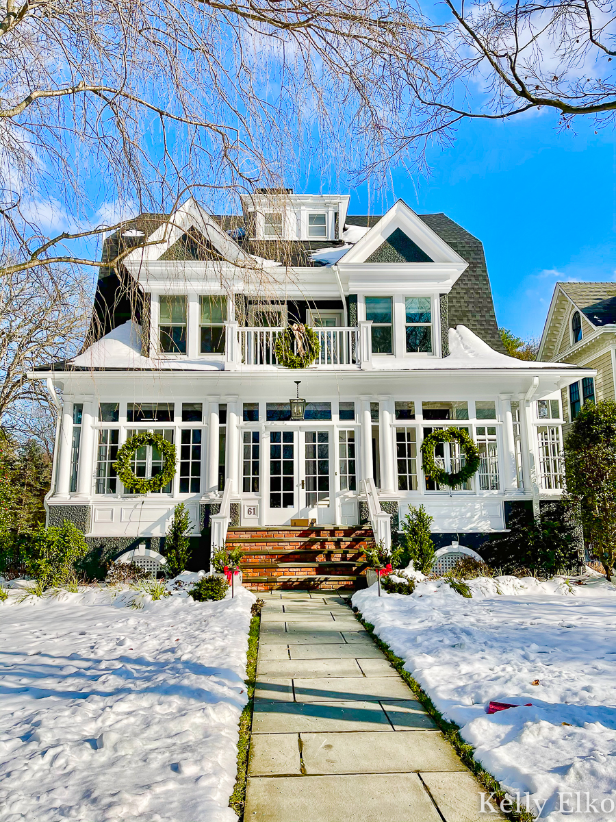 Love this old house with enclosed front porch kellyelko.com 