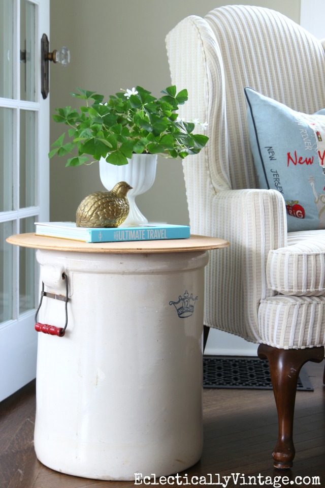 What a Crock Side Table