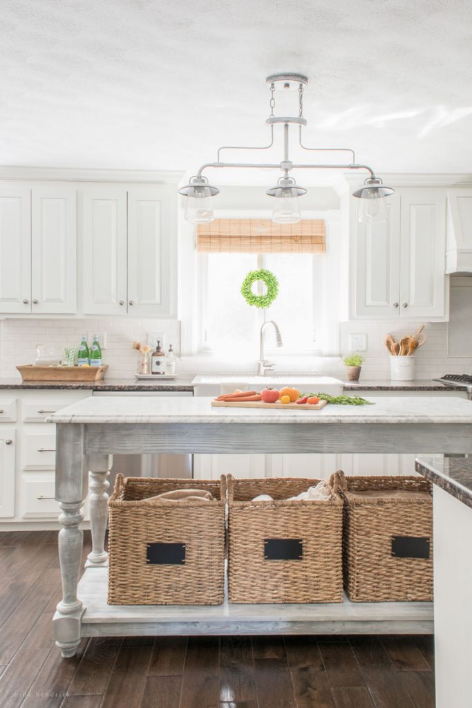 farmhouse kitchen, DIY kitchen island