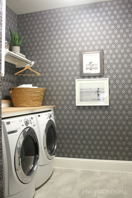 Gray laundry room kellyelko.com