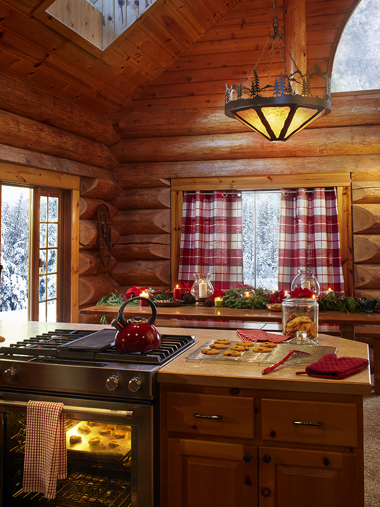 Log cabin kitchen kellyelko.com