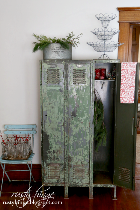 Vintage locker at Christmas