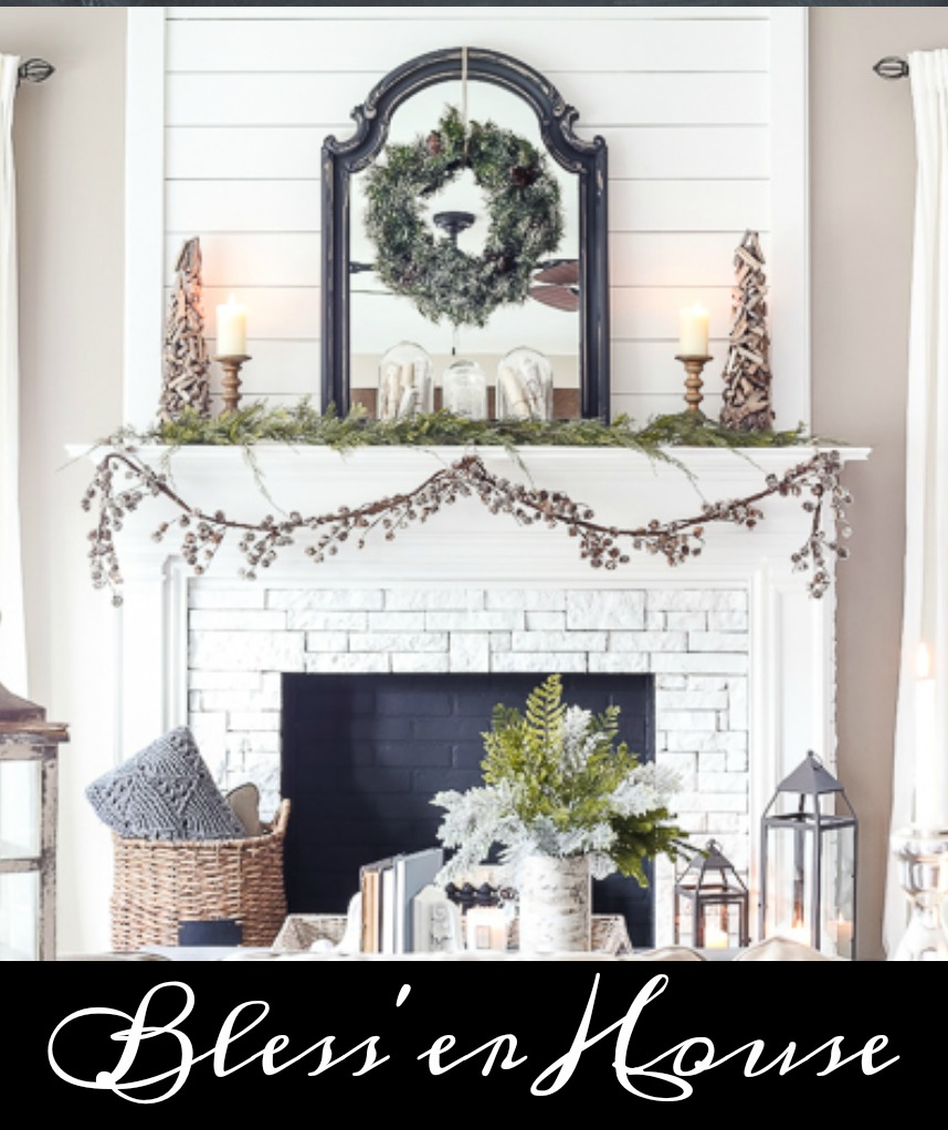 Blesser House Winter Mantel 