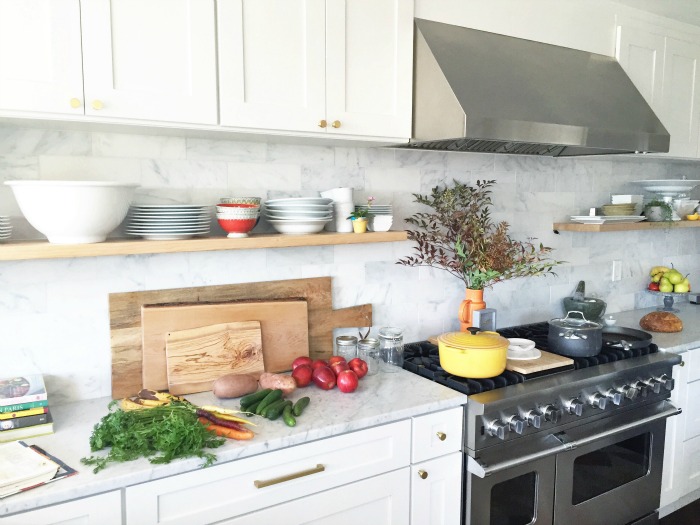 Love this white marble kitchen made for a chef 