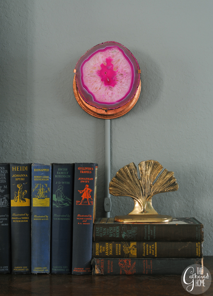 DIY agate wall sconces 