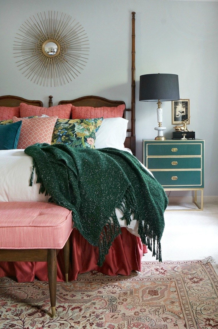 Eclectic vintage master bedroom 