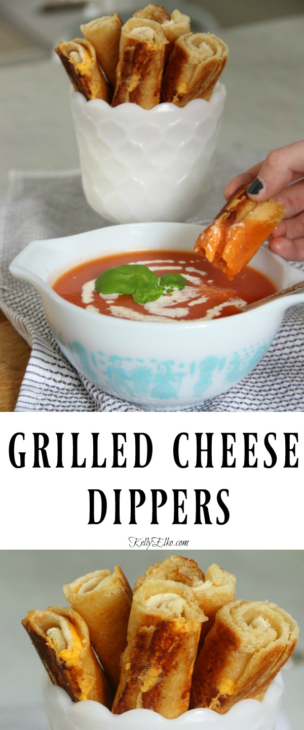 Grilled Cheese Dippers - the ultimate comfort food! kellyelko.com