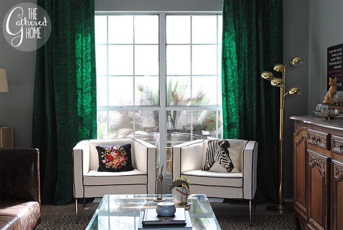 Green malachite curtains 