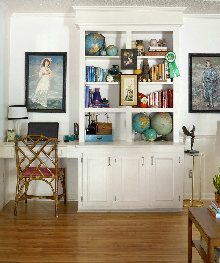 Bookcase and globe collection