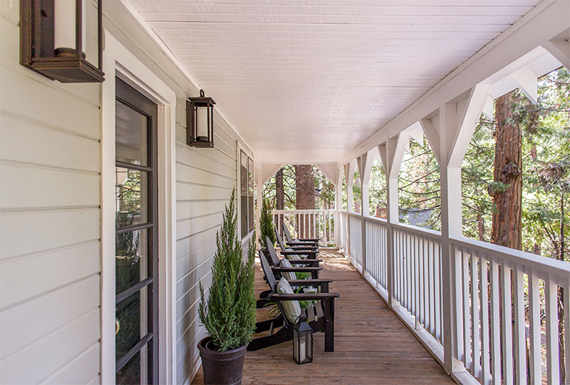 Adirondack chairs are classic on the front porch 