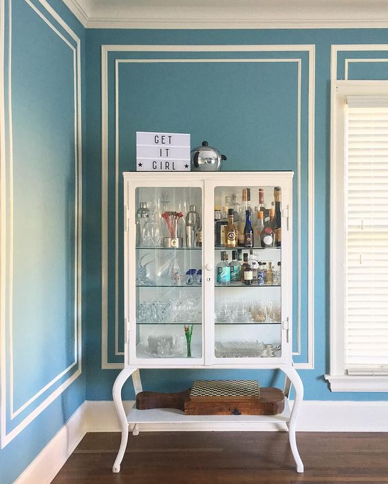 Medicine cabinet turned bar cart kellyelko.com