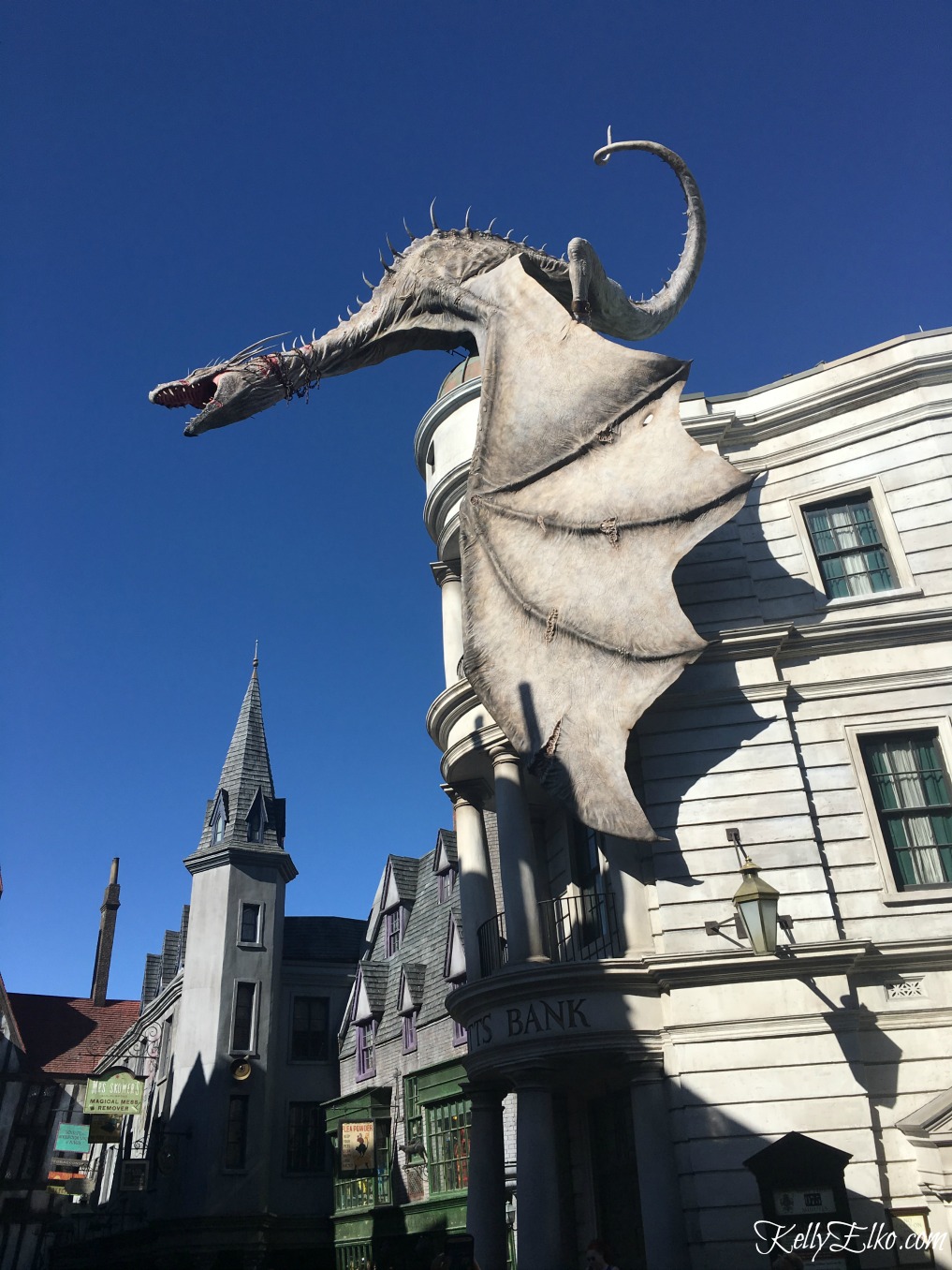 Gringotts Bank Dragon Universal Orlando kellyelko.com