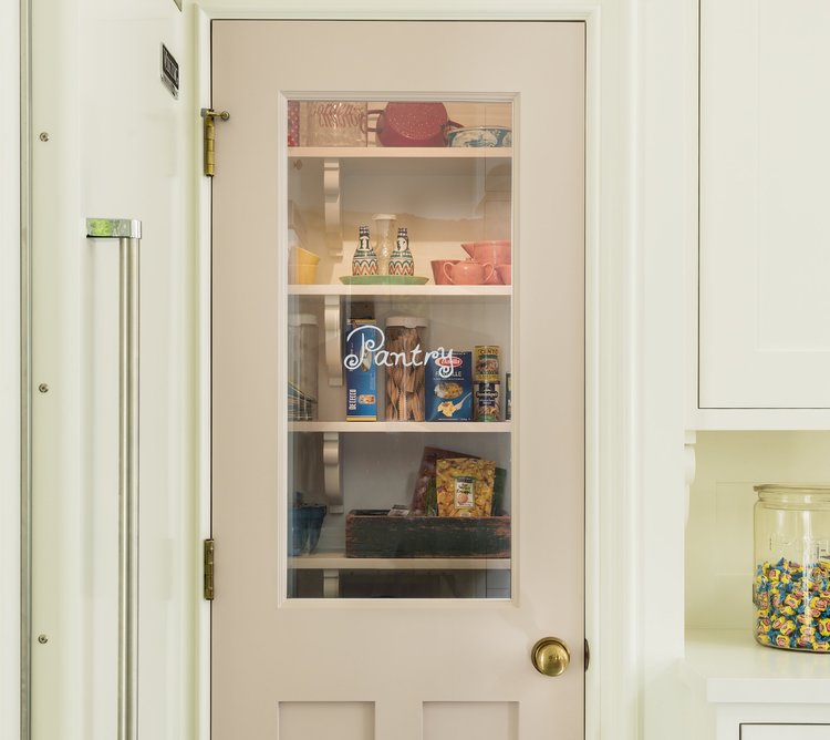 Glass pantry door