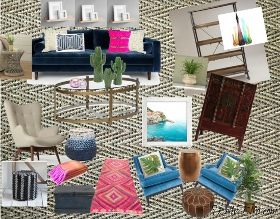 Color Lovers - she how she transformed a room with bold color and pattern kellyelko.com