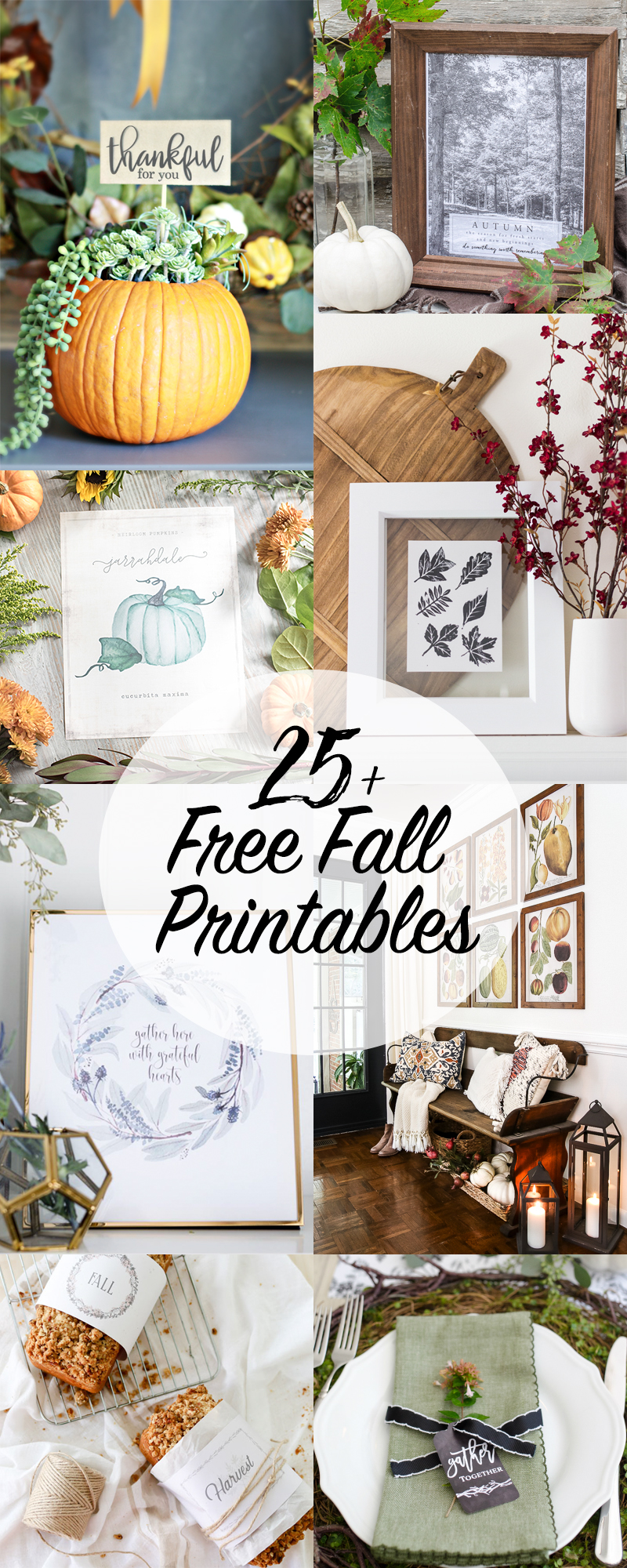 25 Free Fall Printables kellyelko.com