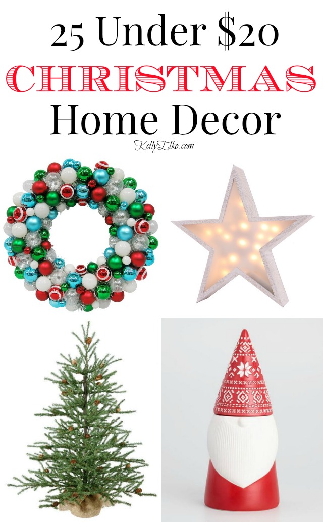 $20 Christmas Decor - so many affordable finds kellyelko.com