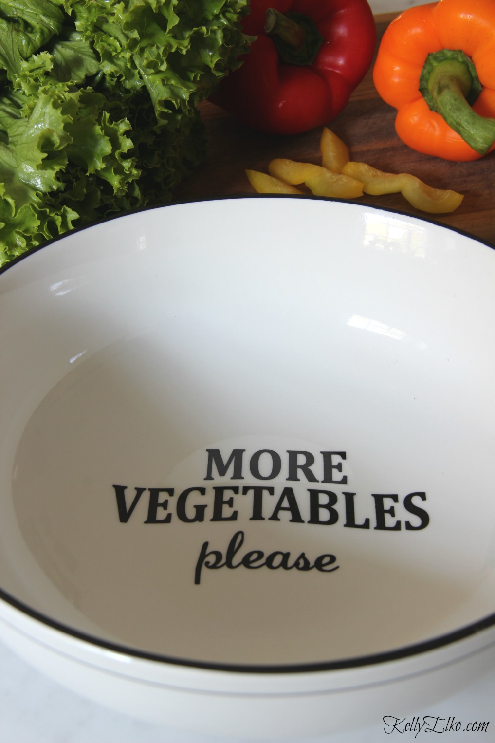 How fun is this More Vegetables Please bowl kellyelko.com