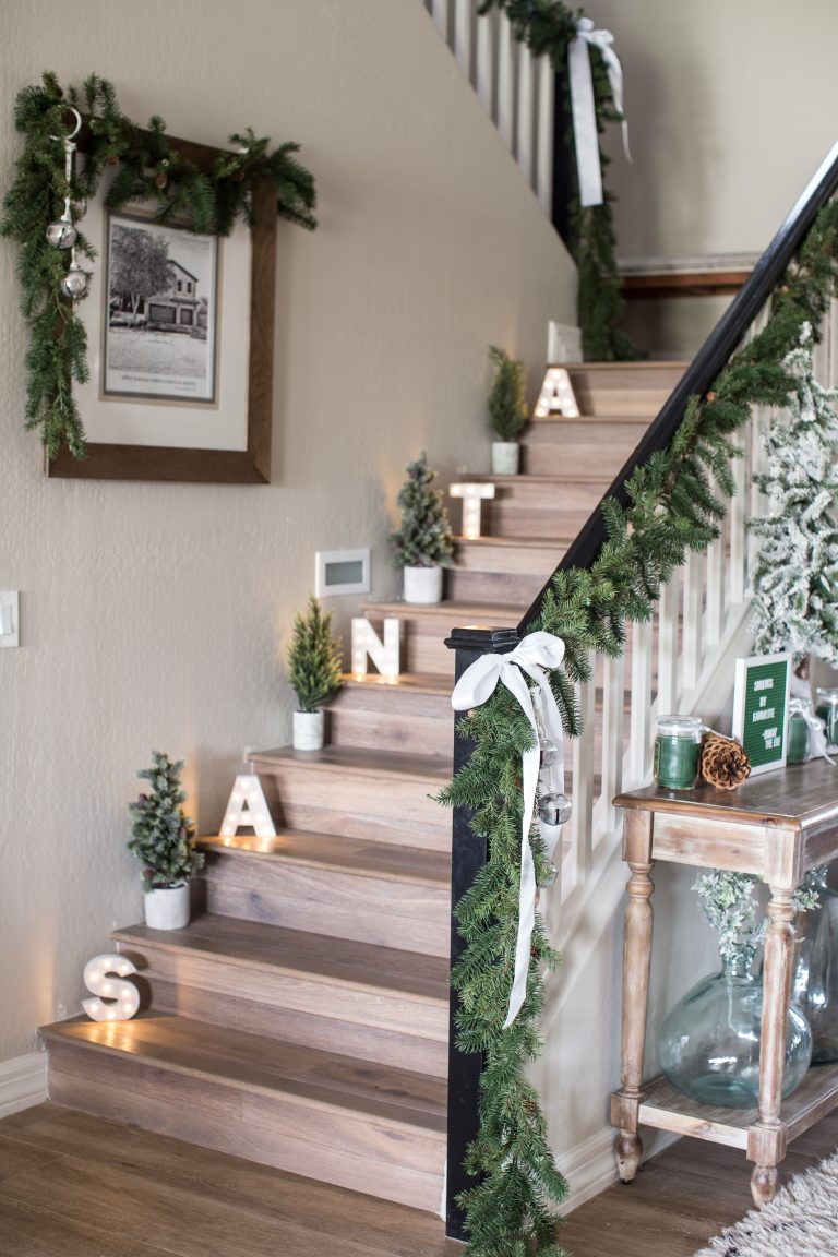 Creative Christmas Decorating Ideas - love the Santa letters on the staircase