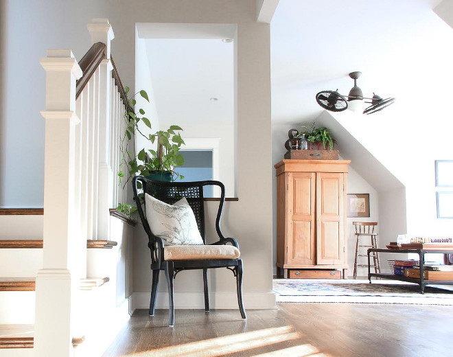 Eclectic Home Tour of Green Spruce Designs - second floor landing becomes a media room and office 