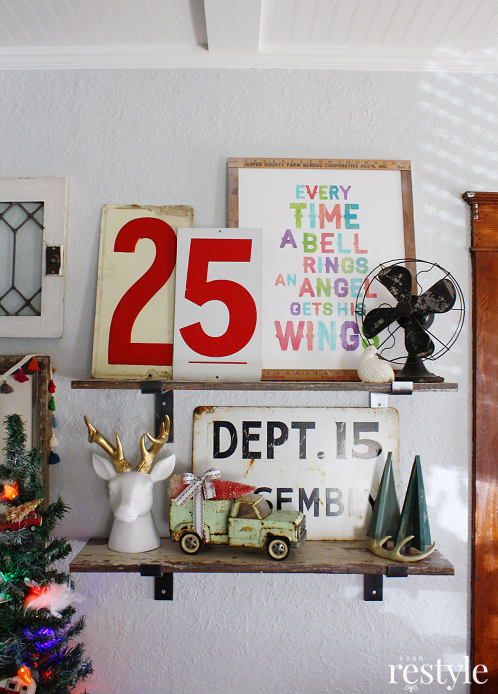 Eclectic Christmas Home Tour - love the Elf movie printable