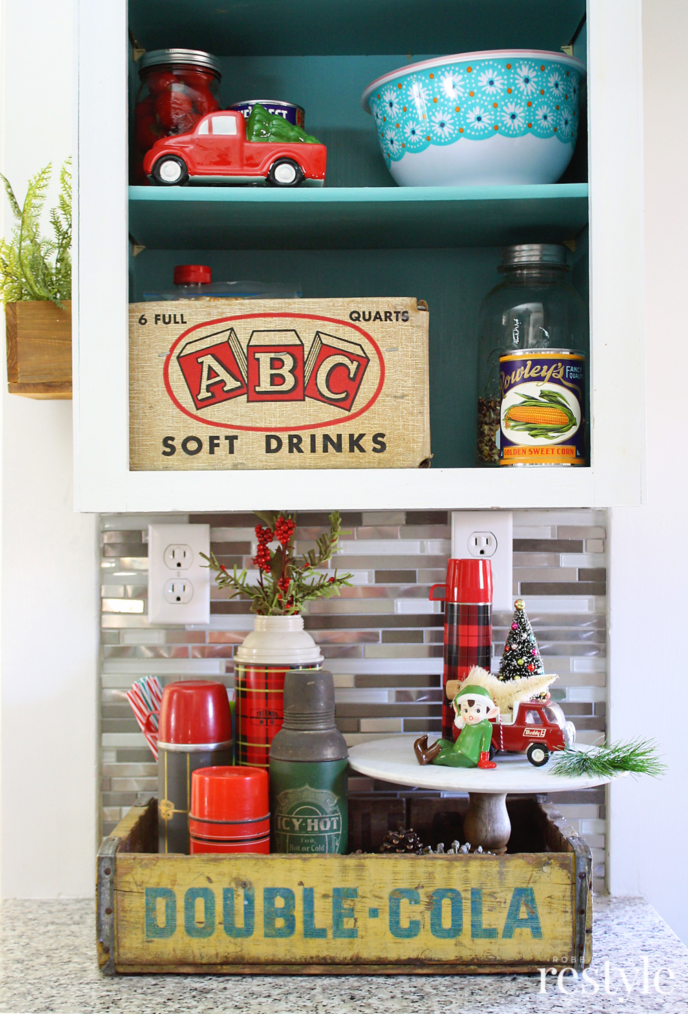 Eclectic Christmas Home Tour - love all of her vintage finds