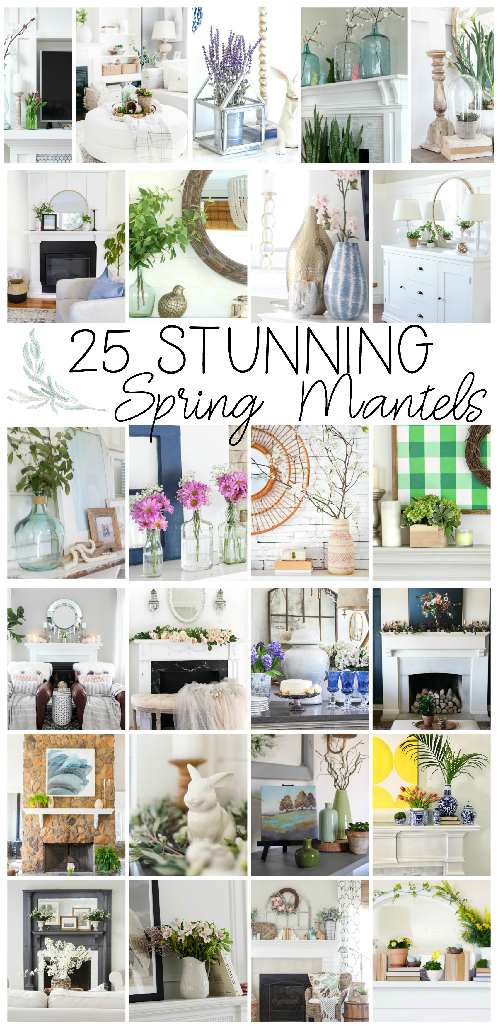 25 Spring Decorating Ideas kellyelko.com #homedecor #springdecor #spring 