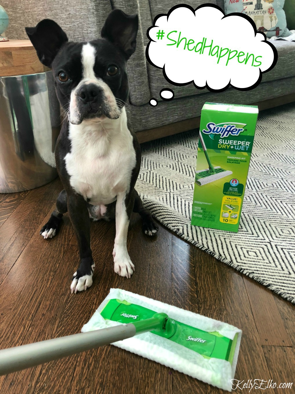 How to have a clean house with pets kellyelko.com #cleaning #cleanhouse #swiffer #shedhappens #cleaningtips 