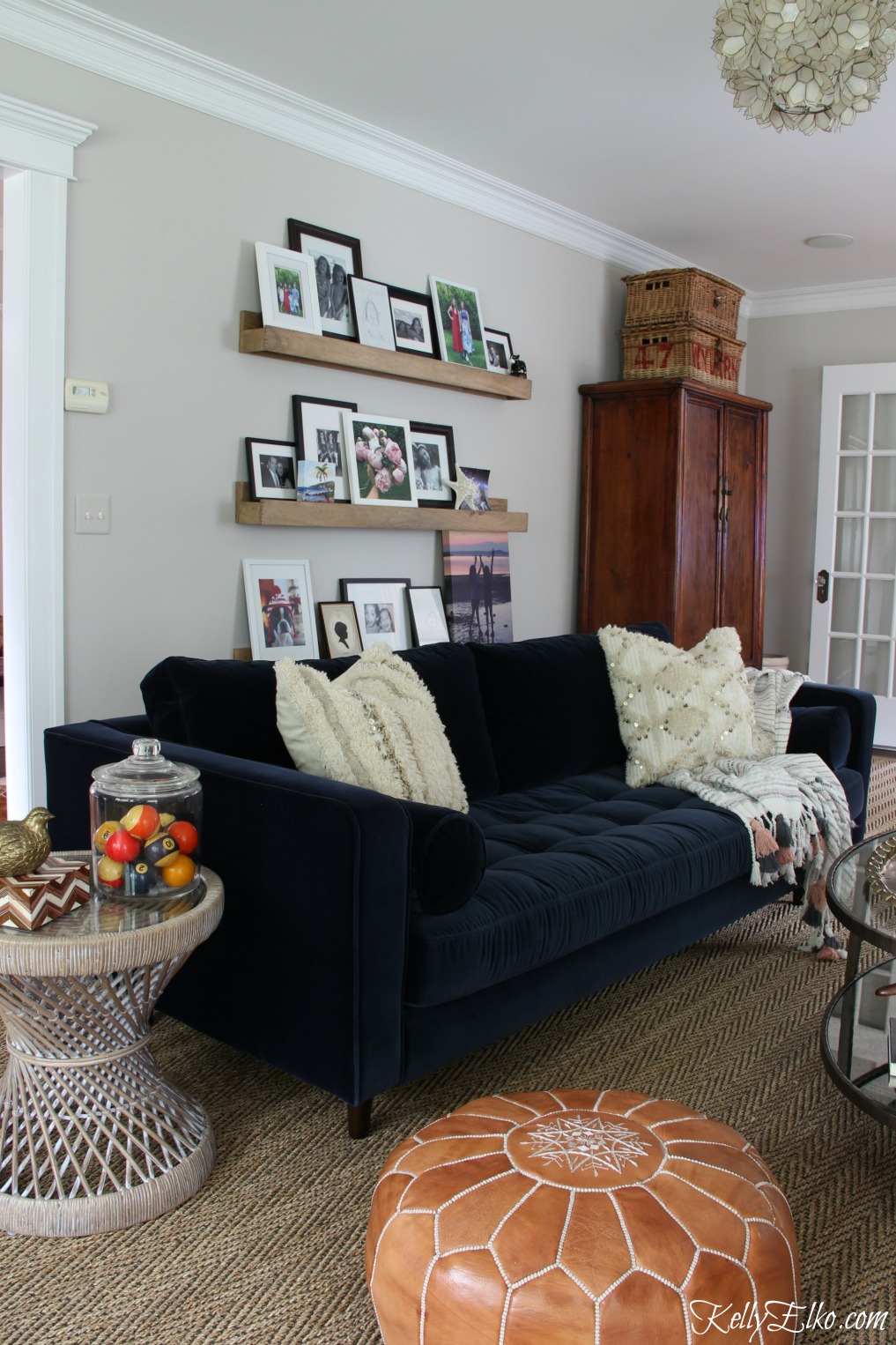 Sven cascadia blue right store sectional sofa