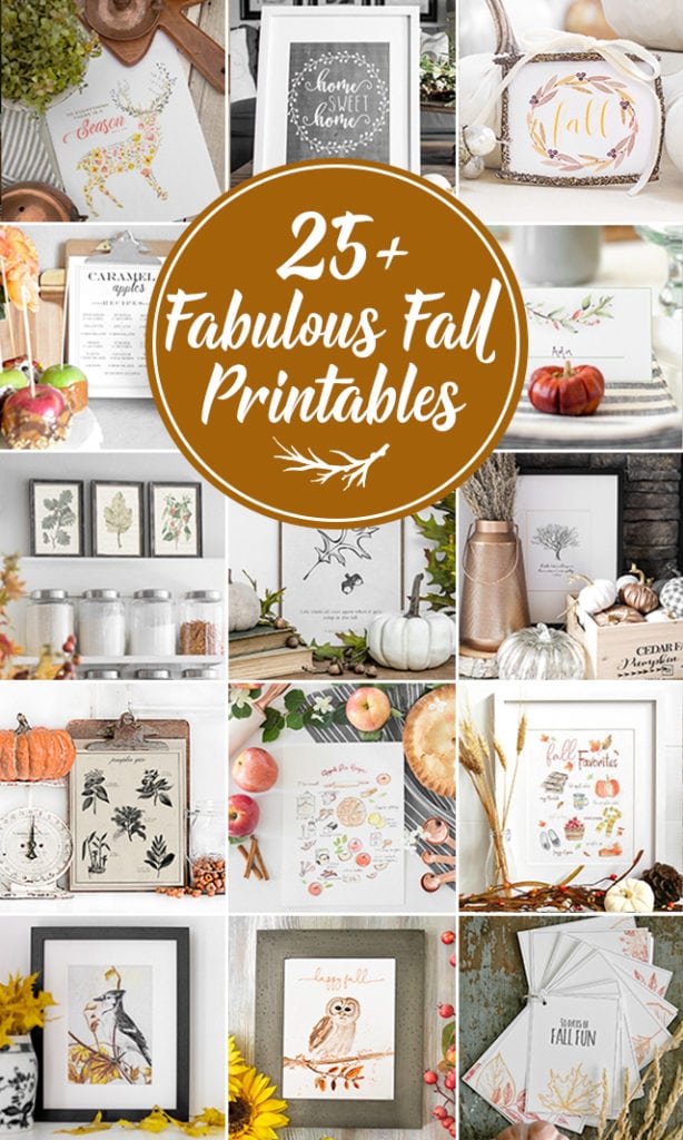 25 Free Fall Printables! kellyelko.com #printables #freeprintables #fall #falldecor 